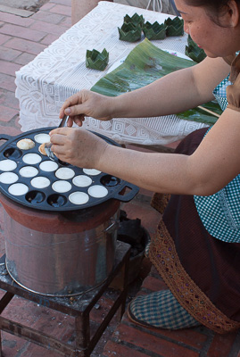 Making coconut cakes