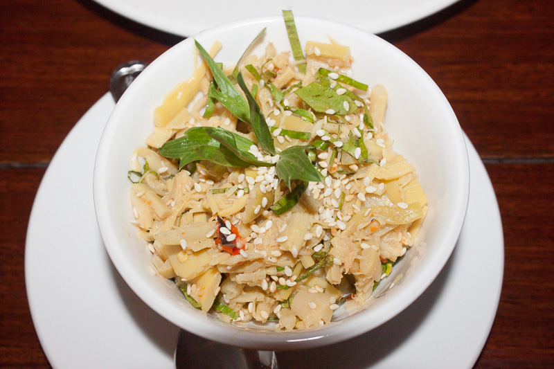 Young bamboo and ginger jeow